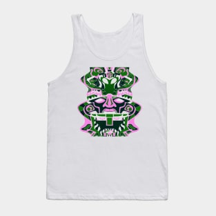 omega totem in mecha sentinel disguise ecopop tribal olmec pink mask Tank Top